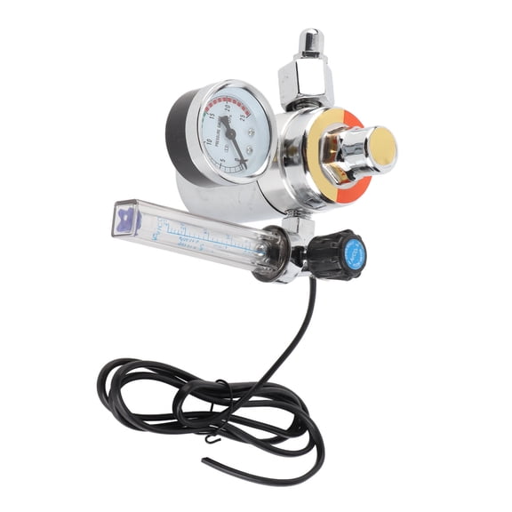 Industrial CO2 Pressure Regulator with Gauge - Zinc Alloy & Stainless Steel - 15m/h Flow Rate, 36V, G5/8in Thread for Carbon Dioxide Cylinder Decompression
