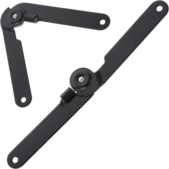 Industrial Cabinet Door Hinges 180 Degree Locking Rotation Iron Hardware 8.8 inch Expanded 2 Pack