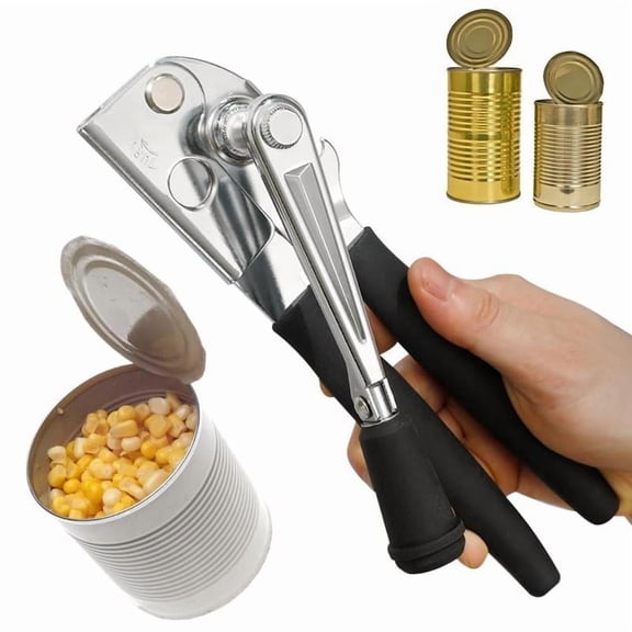 Industrial Can Opener,Hand Crank Can Opening Tool, Foldable Large Lid Remover,Dependable Manual Kitchen Utensil, Cooking Aid Product Used in Restaurants or Homes