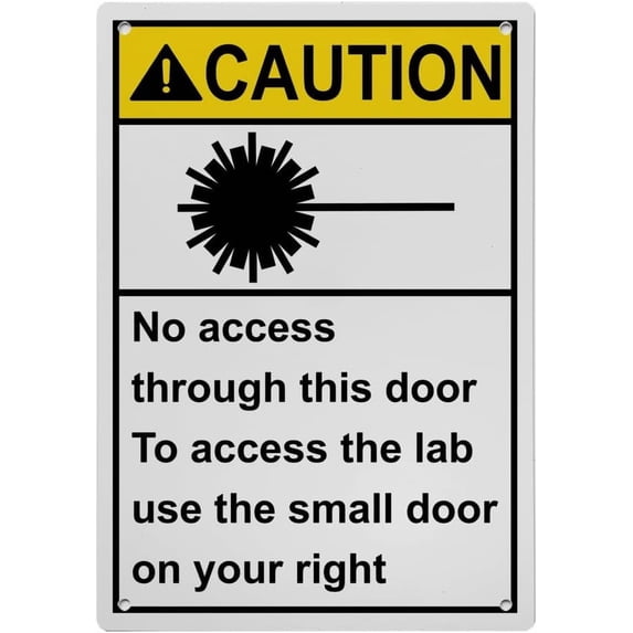 Access Through Sign Industrial Caution Sign No Admittance Sign (No access through this door ...