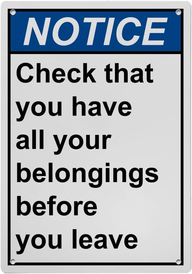 Industrial Caution Sign Information Sign (Check that you have all your ...