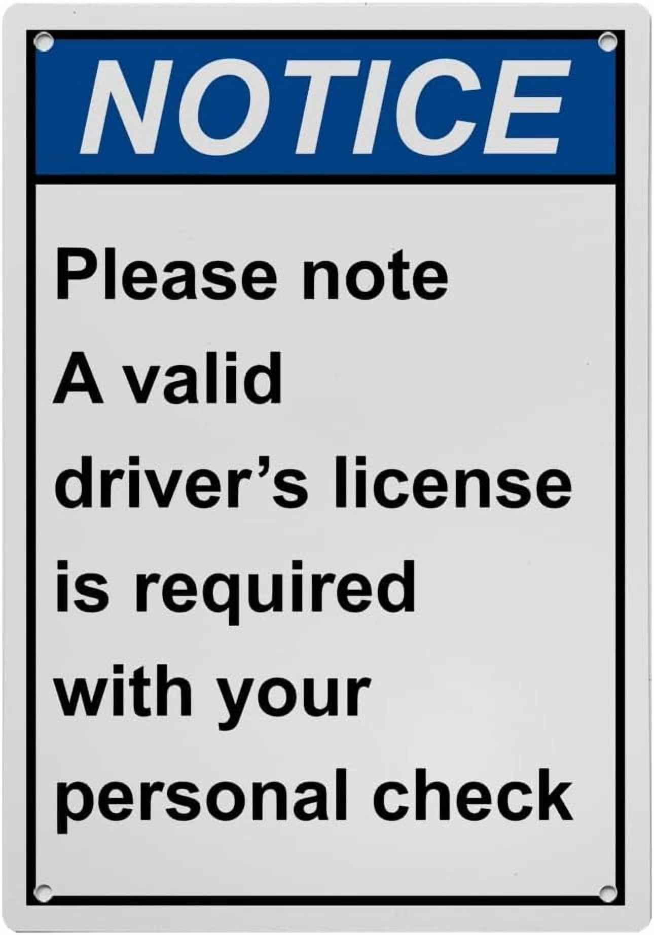 Industrial Caution Sign Information Sign (Please note A valid driver's ...