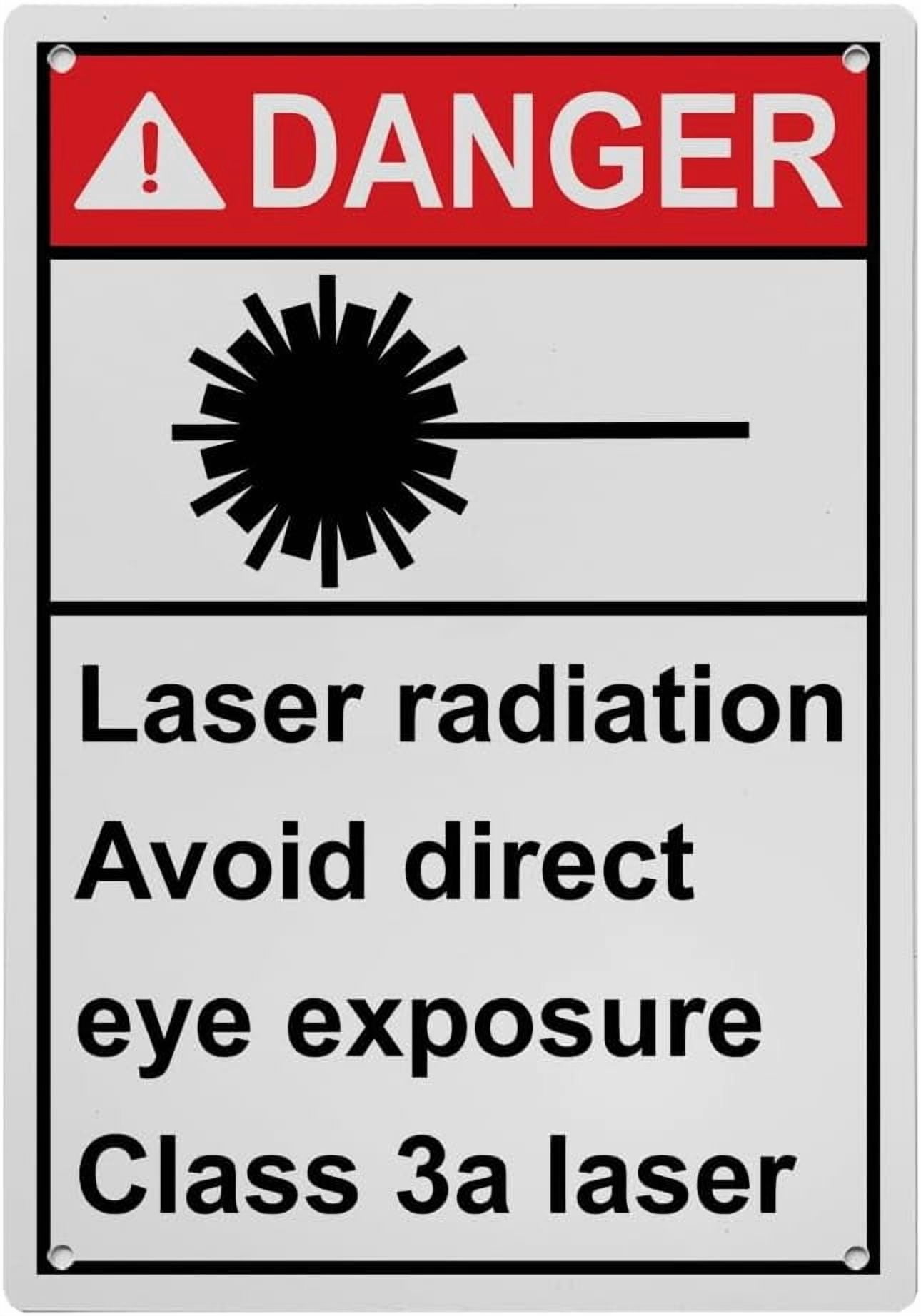 Industrial Caution Sign Laser Sign (Laser radiation Avoid direct eye ...