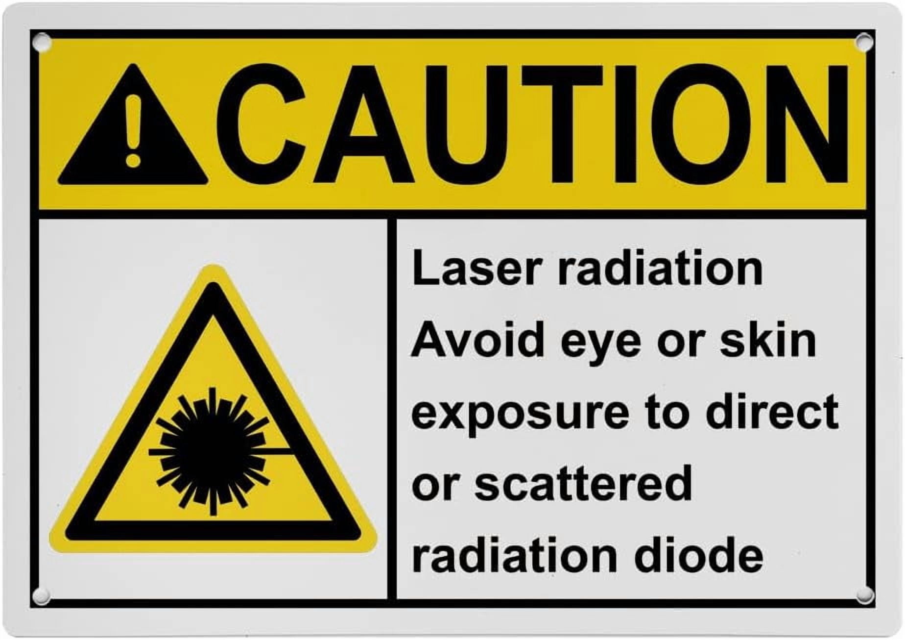 Industrial Caution Sign Laser Sign (Laser radiation Avoid eye or skin ...