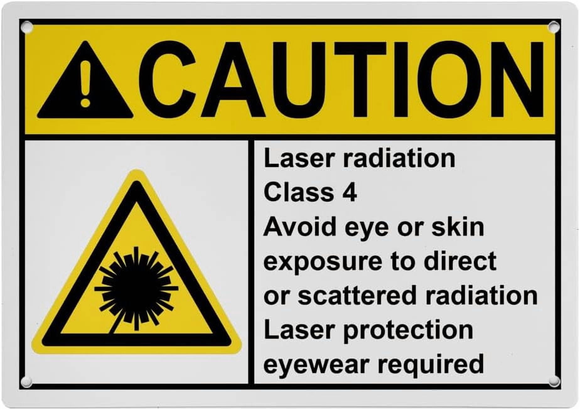 Industrial Caution Sign Laser Sign (Laser radiation Class 4 Avoid eye ...