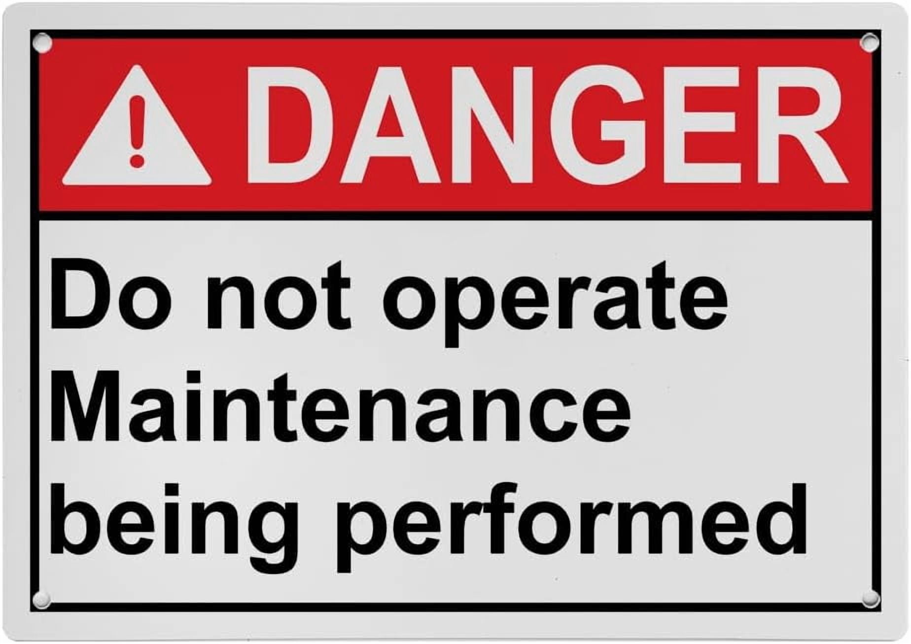 Industrial Caution Sign Machine Safety Sign (Do not operate Maintenance ...
