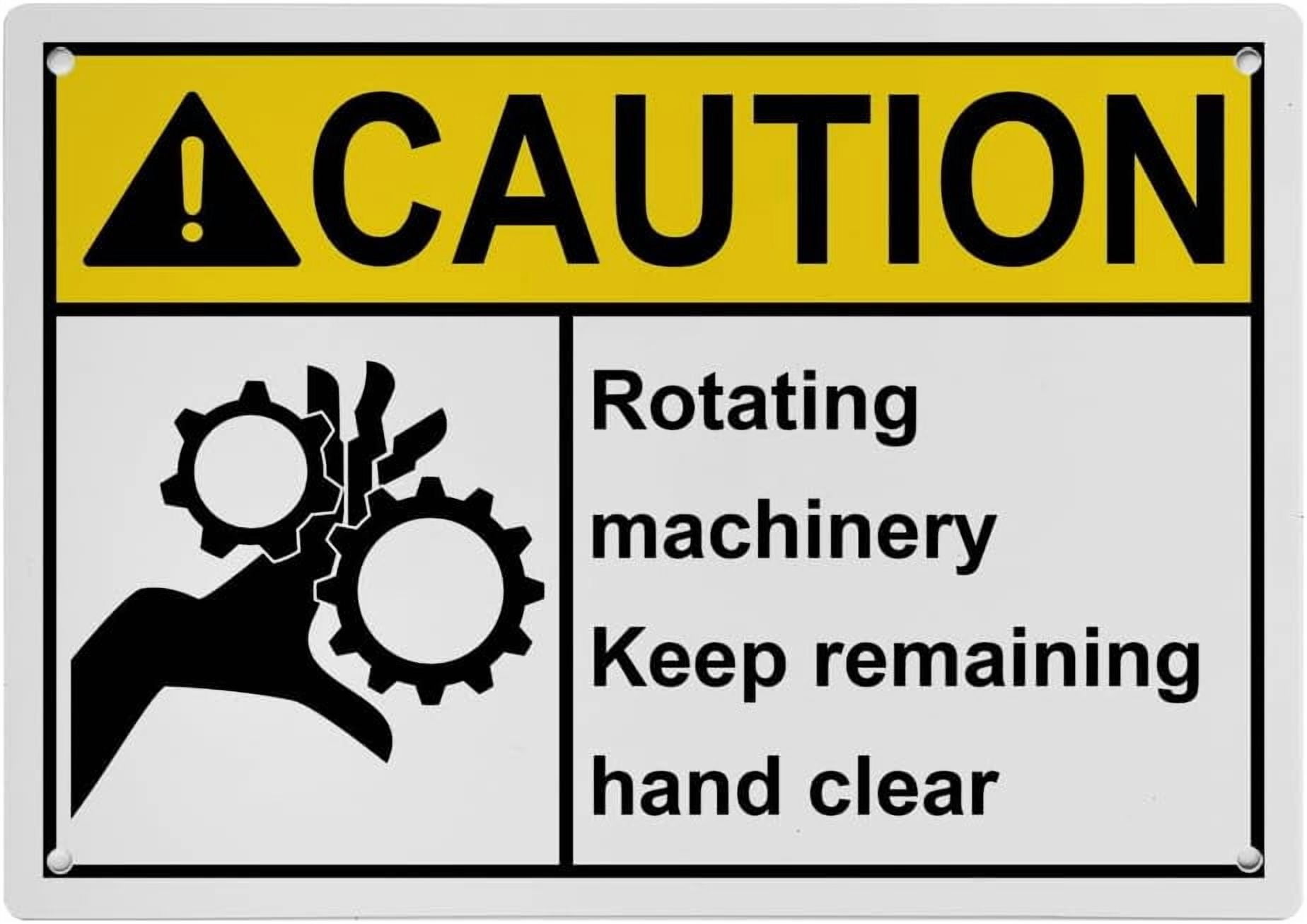 Rotating Machine Rt Signage Industrial Caution Sign Machine Safety Sign (Rotating machinery Keep ...