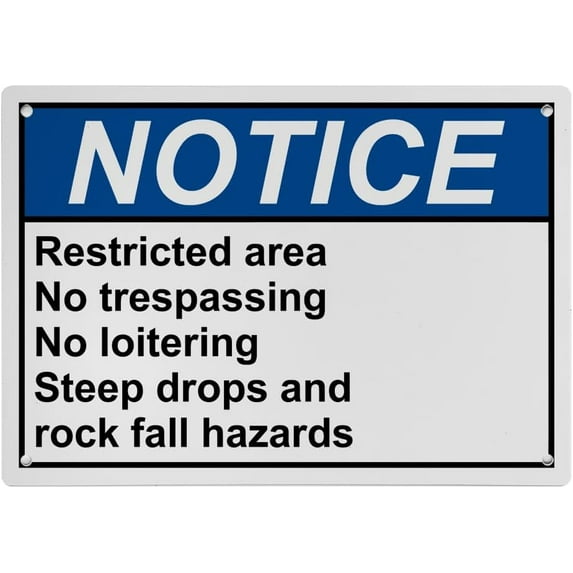 Industrial Caution Sign Restricted Area Sign (Danger Restricted area No ...