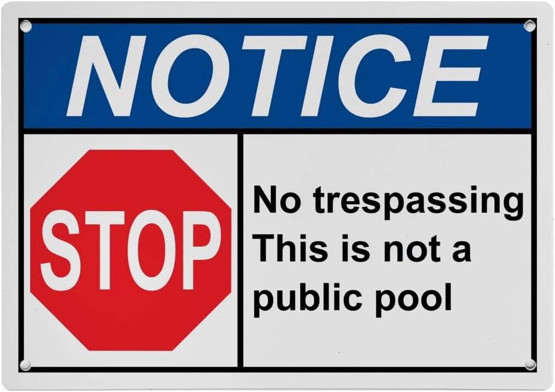 Question Sign Pool Industrial Caution Sign Swimming Pool Sign (No trespassing This is not ...