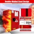 thumbnail image 1 of Industrial Chemical Safety Cabinet – Red 4 Gallon Flammable Liquid Storage, CE & OSHA Compliant, Double-Walled Steel with 3-Point Locking System, Fire Safety Cabinet for Gasoline, Alcohol, Glue, 1 of 8