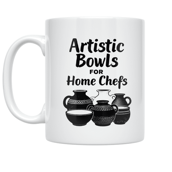 Industrial Chic Ceramic Pottery Design - Home Chef Enthusiast - 11 oz Ceramic Coffee Mug