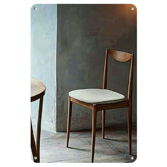 Industrial Chic Iron Chair with Artistic Iron - Windproof Wall Decor for Home, Kitchen, Garden, Bedroom, Bar, Bathroom, Cafe - 8x12 Inches