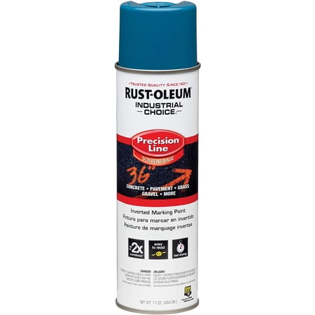 Rust-Oleum Precision-Line Inverted Marking Paint M1600 Blue - Gloss - 12 Pack