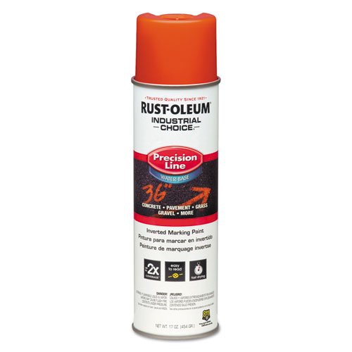 "Industrial Choice Precision Line Marking Paint, Flat/matte Orange, 20 Oz Aerosol Can | Bundle of 2 Each"