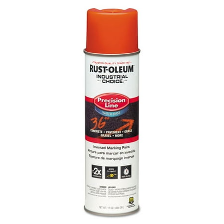 "Industrial Choice Precision Line Marking Paint, Flat/matte Orange, 20 Oz Aerosol Can | Bundle of 5 Each"