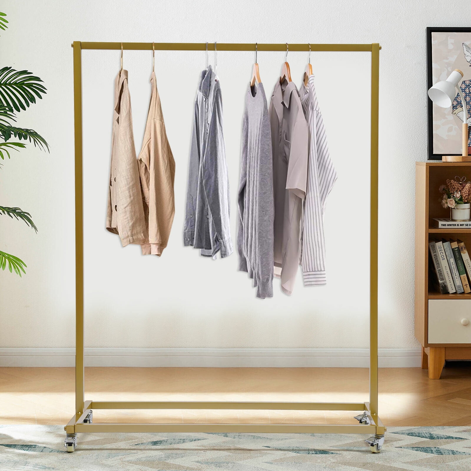 LIFE FURNITURE　IRON HANGER RACK Amazon.com: IRONCK Garment Racks with Shelves 4 Drawers and