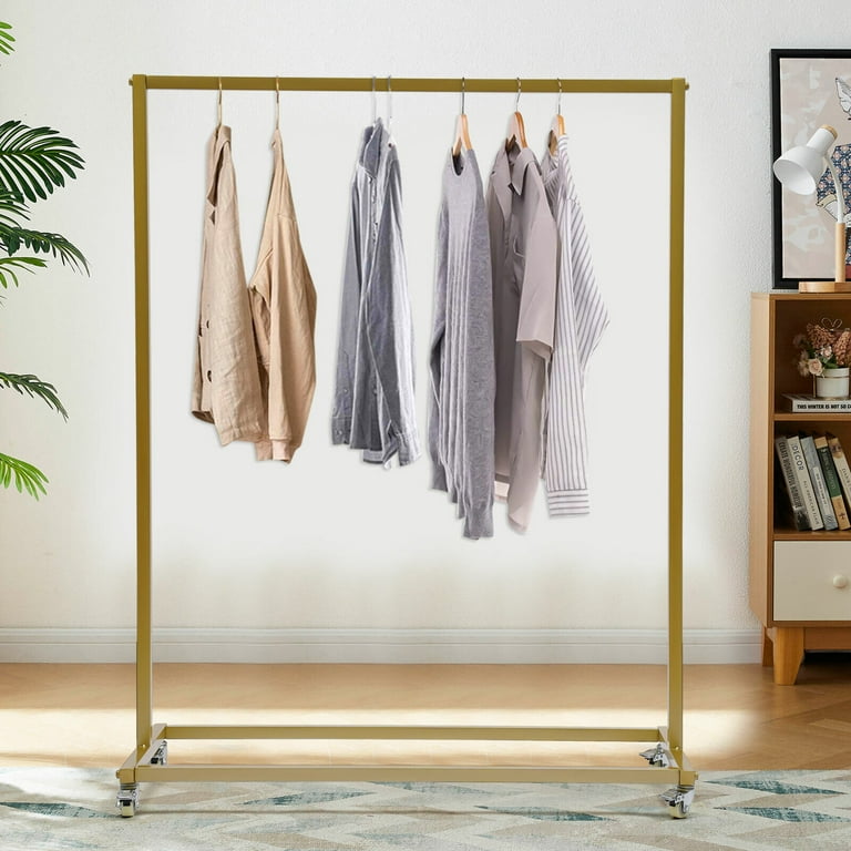 Industrial Clothes Rack Iron Garment Clothes Hanger Gold