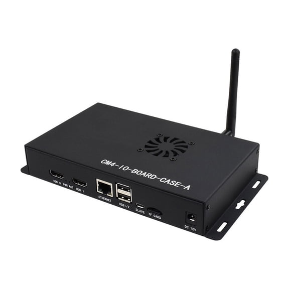 Industrial Computer Based On for RPi Compute Module 4 Board Metal Case With Cooling Fan 40PIN GPIO Header