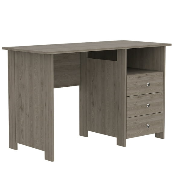 Industrial Computer Desk, Beige, 47.3"x17.7", 2, Rectangular Shape, Pine Wood And Engineered Material 47.32"w Desk With Beige Color, Worksurface, &