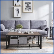 Industrial Console Coffee Table with Natural Reclaimed Wood Finish   Timeless Beauty That Ages Gracefully