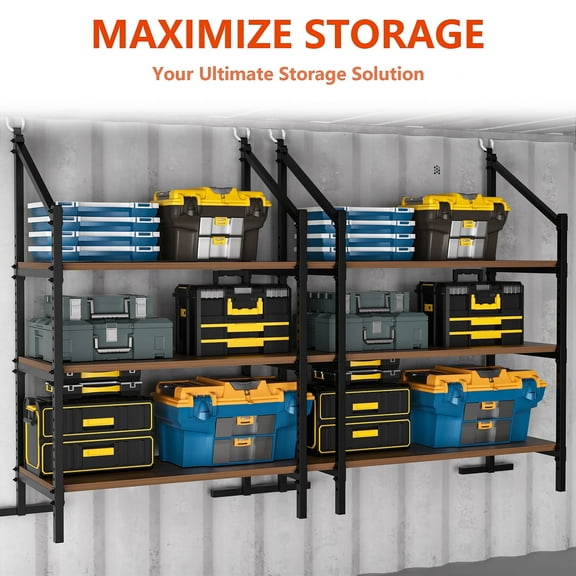 Industrial Container Storage Rack – Extra-Strong Steel Shelving Bracket, Holds 800 lb,Fits Standard Shipping Containers, 58.5" Tall x 22.2" Wide