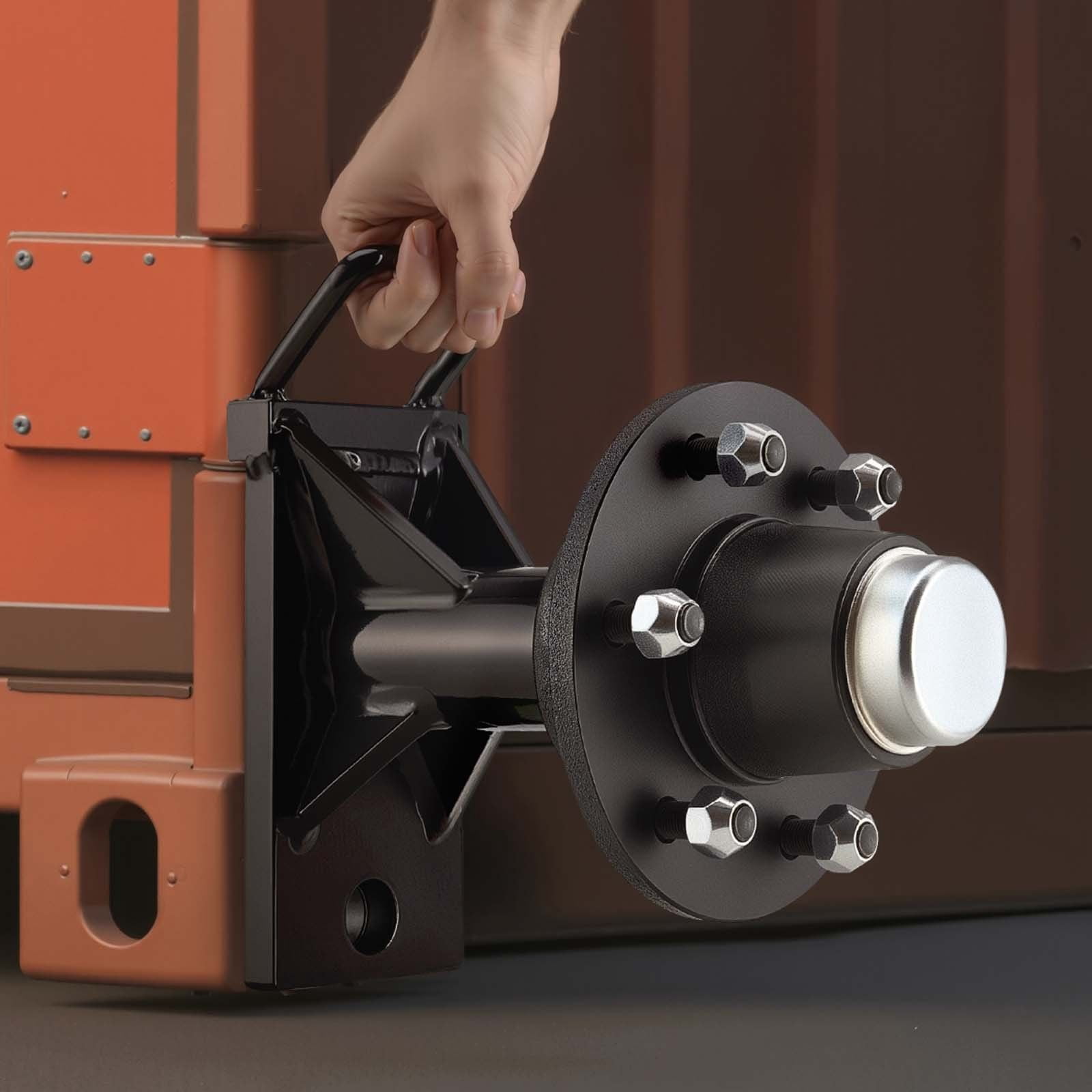 Industrial Container Transport Wheels Kit (6-Lug) with Axle & Tie Downs ...
