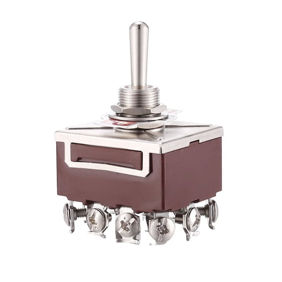 Industrial Control Panel Toggle Switch for Electricians, No Relay Needed - AC 380V 10A 3-Position 12-Pin 4PDT Latching