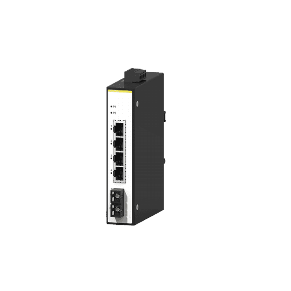 Industrial DIN Rail Unmanaged Gigabit Switch 1x SFP + 4x RJ45 12-48V DC