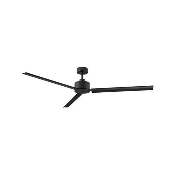 Industrial Design 3-Blade Ceiling Fan with Sleek Composite Blades 72 inches W X 13.25 inches H-Matte Black Finish Bailey Street Home 81-Bel-4362385