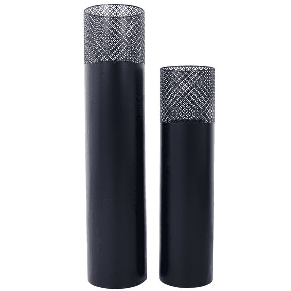Industrial Design Lantern Columns Set of 2 Oriental Indoor Outdoor
