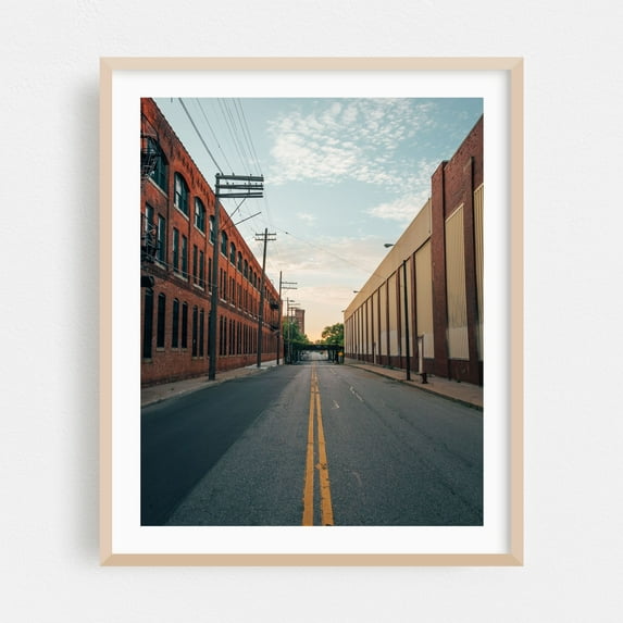 Industrial Detroit 01 - Detroit Michigan Photography Street Photography Architecture City Vintage Cityscape Scenic Oak Framed Wall Art Print 6 x 8 inches