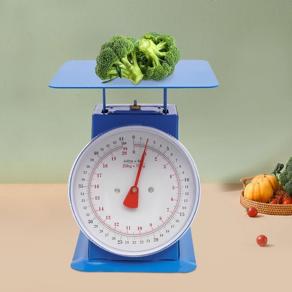 Industrial Dial Scale Max. Weight Capacity 44Lbs, Kitchen and Food Scale High Accuracy, Mechanical Dial Scale for Home Kitchens, Small Shops