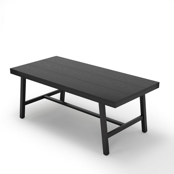 Industrial Dining Table for 6-8 People,70.87" Long Large Kitchen Table with Sturdy Metal Frame, Easy Assembly for Dining Room Living Room Office Patio, Easy-Clean Surface