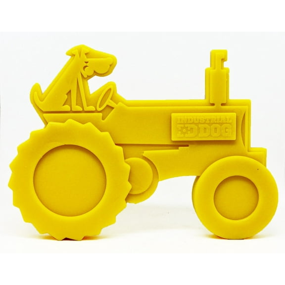 Industrial Dog by SodaPup - Tractor Ultra Durable Nylon Dog Chew Toy for Aggressive Chewers, Guaranteed Tough, Non-Toxic, Reduces Boredom and Problem Chewing, Large, Yellow?