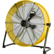 Industrial Drum Fan, Max 4650 CFM High Velocity Floor Fan, 4 Speed Heavy Duty Metal Air Circulator, 360° Tilt with Casters Handle For Patios, Garage, Warehouse, Basement