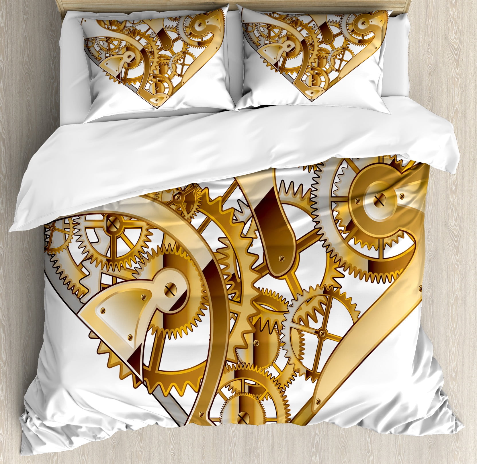 Mechanic Pattern Print Duvet Cover Bedding Set