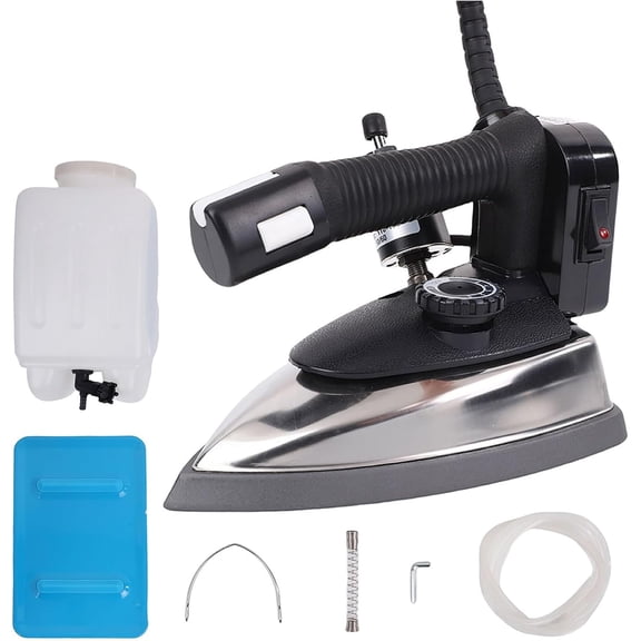 Industrial Electric Steam Iron 1200W Gravity Feed Temperature Adjustable with 3L Large-capacity Water Bottle Powerful Clothing Steamer for Ironing