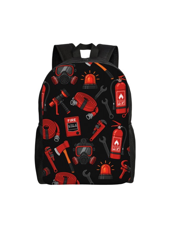 Industrial Emergency Response Tool Graphic Laptop Backpack, Padded 15.6 Inch Computer Compartment, Casual Travel Work Daypack