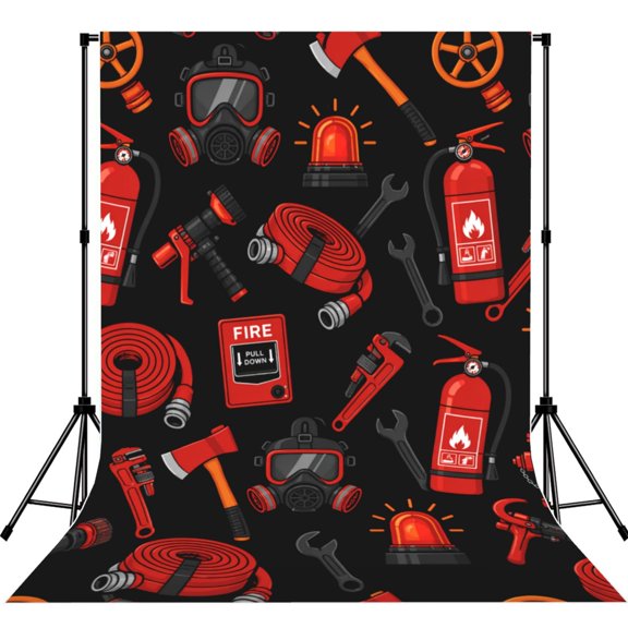 Industrial Emergency Response Tool Graphic Photography Backdrop 5x7Ft Background for Photo Studio Video Recording Birthday Party Wedding Home Decor