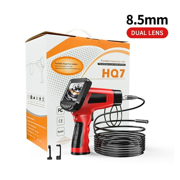 Industrial Endoscope 8.5MM 1080P HD Digital Dual Lens Borescope Camera Waterproof 4.3 Inch LCD Snake Camera with 32GB TF Card , User-Friendly Borescopes