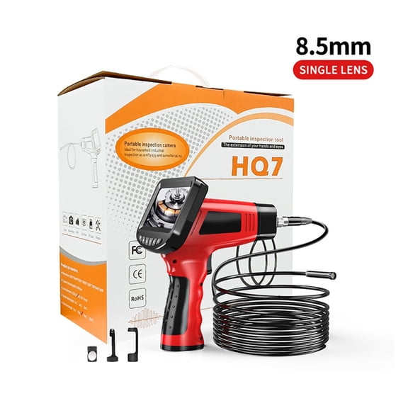 Industrial Endoscope 8.5MM 1080P HD Digital Dual Lens Borescope Camera Waterproof 4.3 Inch LCD Snake Camera with 32GB TF Card , User-Friendly Borescopes