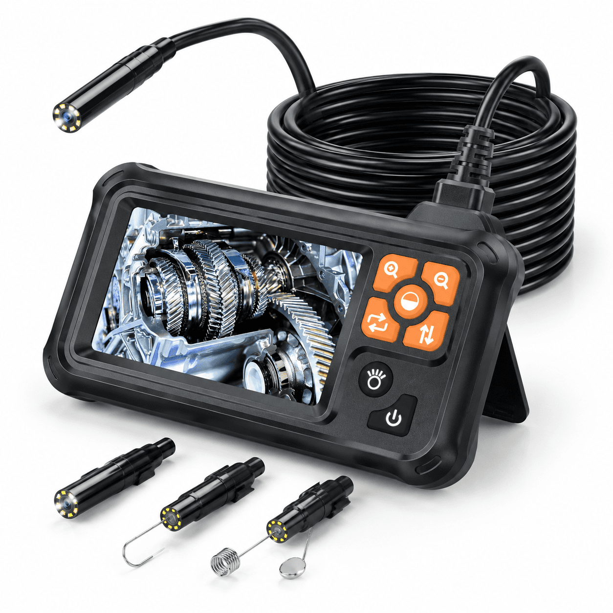 Industrial Endoscope Borescope Camera with 4.3-inch LCD, 65.6FT Semi ...