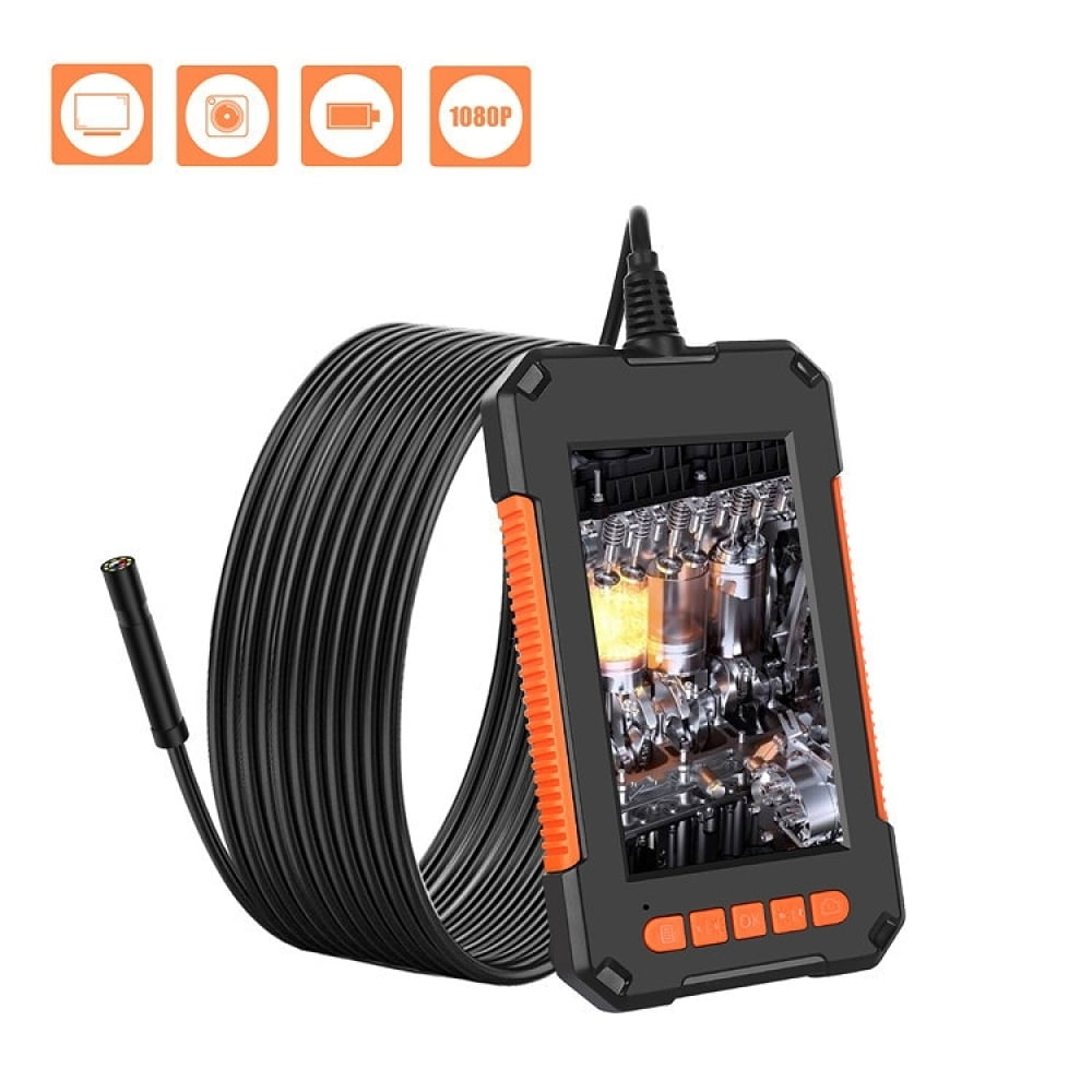 Industrial Endoscope Camera 1080P Hd Borescope Inspection Camera With 4.3 Inch Lcd Screen Led Light, Semi-Rigid Cable, 32G Tf Card For Car, Engine, Drain Inspection8Mm, 5M
