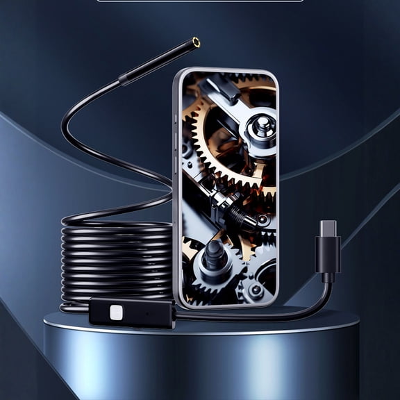 Industrial Endoscope with 8 LED Lights, HD Borescope Inspection Tool, 1m/5m/10m Hardwire Option (IP67 ), Compatible for iOS & Android Phones