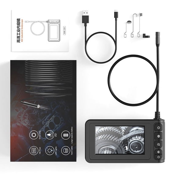 Industrial Endoscopes Borescope Camera, 4.3Inch LCD Screen HD Digital Snake Camera Sewer Inspection Camera 33FT Cable