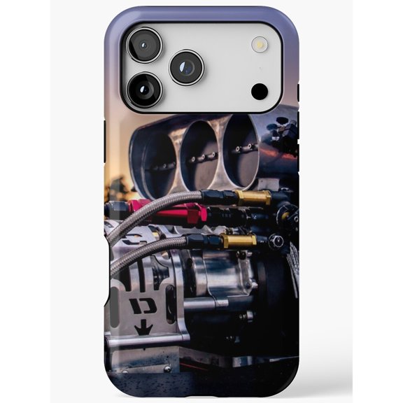 Industrial Engine Intake and Braided Hoses Tough Case for Apple iPhone, Polycarbonate and TPU