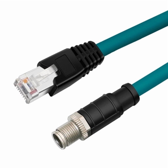 Industrial Ethernet Patching Cord 12 X Coded To RJ45 Cord High Flexible Cable