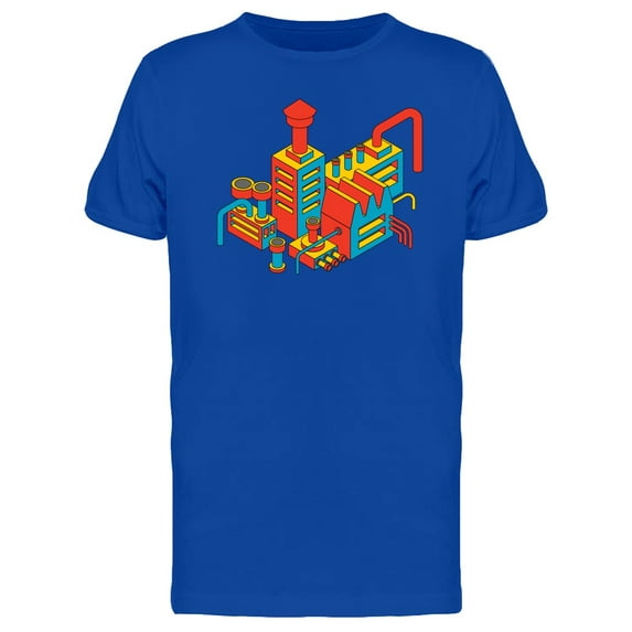 Industrial Factory Plant Cartoon Tee Men's -Image by Shutterstock