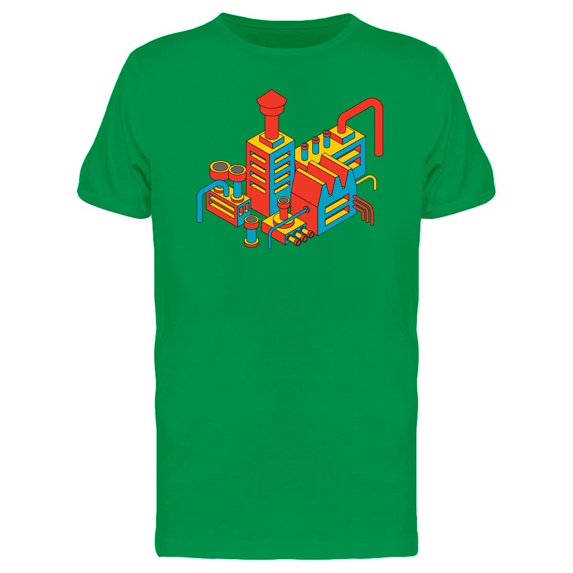Industrial Factory Plant Cartoon Tee Men's -Image by Shutterstock