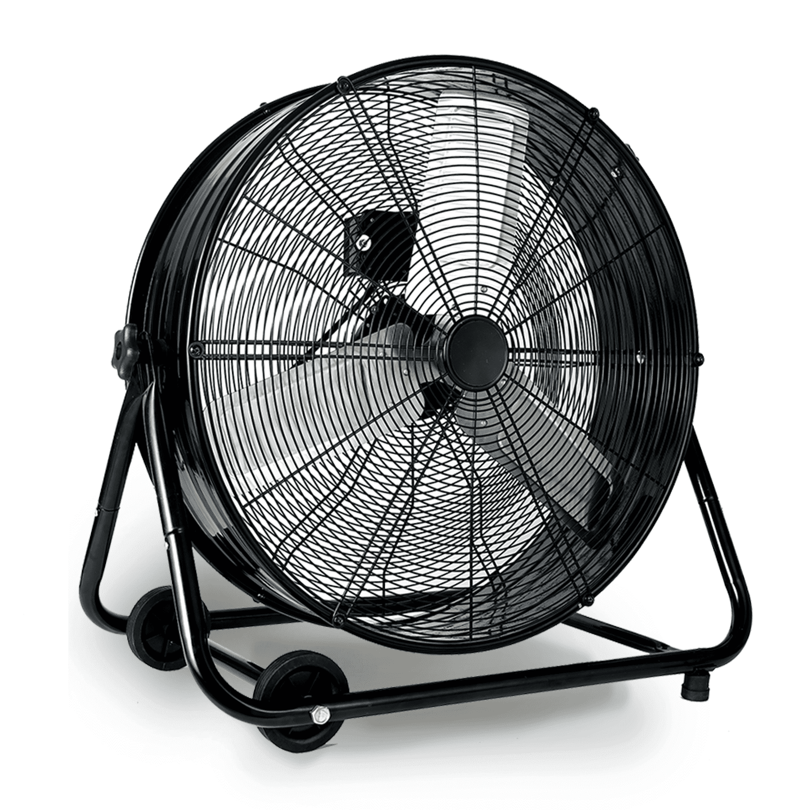 Industrial Fan 24" up to 8800 CFM, High Velocity Fan with 3 Speeds, Heavy Duty Blower Equipped 360° Tilt Air Circulator Recommended Use in Warehouse, Garage, Yard, Black
